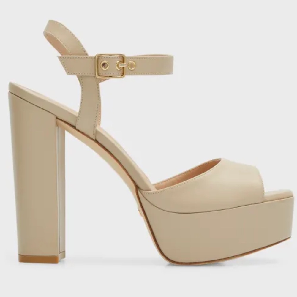 🌹STUART WEITZMAN🌹 Ryder Ankle-Buckle Platform Sandals Size: 10